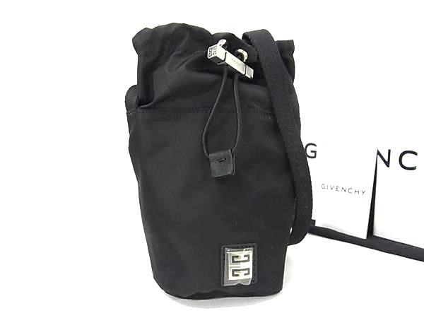 ■新品■未使用■ GIVENCHY ジバンシィ BK60B9K17N ナイロン 巾着型 クロスボディ ショルダーバッグ 斜め掛け ブラック系 BQ3571|pleasure-Store 店