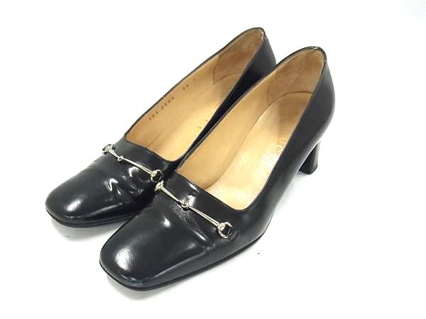 楽天市場】GUCCI グッチ ホースビット キャンバス ヒール パンプス