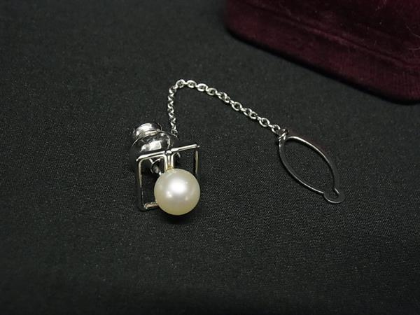 極美品✨ミキモト 現行クラスプ パール ネックレス イヤリング ネクタイピン 楽天市場】ミキモト タイピン 真珠付 ネクタイピン パール イエロー