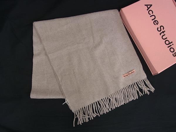 ■新品■未当て嵌める■ Acne studios アクネステュディオス 絨毛100％ フリンジ 消音装置 袈裟 防寒具 サクラ色薄墨色系 FV5888 マフラー・スカーフ-バッグ・小物・ブランド雑貨