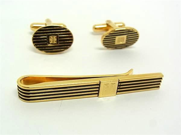 新品未使用品 ジバンシイ 金メッキゴールド ロゴマーク カフリンクス ジバンシィGIVENCHY 4G ロゴ カフス ゴールド 真鍮 金 カフリンクス