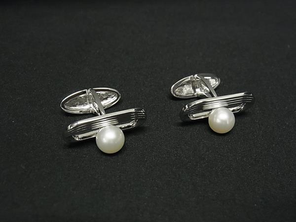楽天市場】ミキモト パール 真珠 カフス シルバー メンズ 【中古