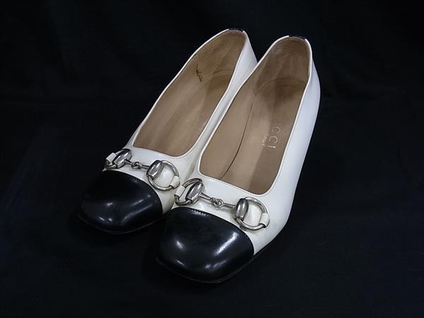 GUCCI グッチ ハイヒールパンプス ホースビット アイボリー 37.5 楽天