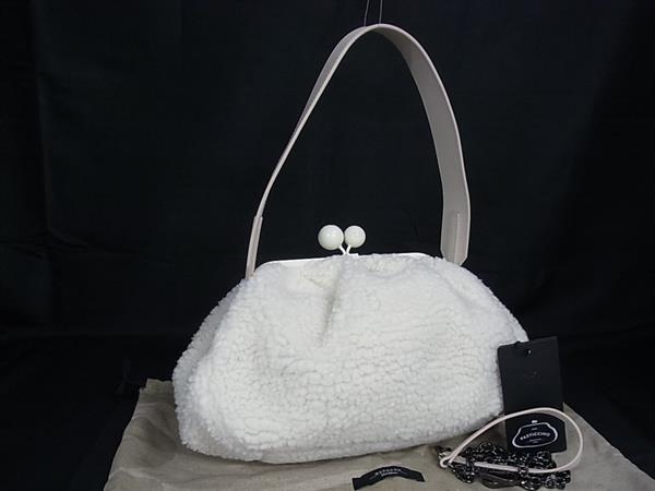 ■極美品■ Weekend Max Mara マックスマーラ パスティチーノ ボア 銭入れ 2WAY ショルダーバッグ 肩かけ 曲がった掛け FS9829