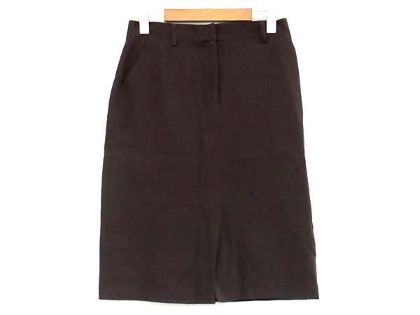 ■極美品■ FENDI フェンディ ウール100％ スカート ボトムス サイズ 28 洋服 レディース ダークブラウン系 FP7779｜pleasure-Store　店