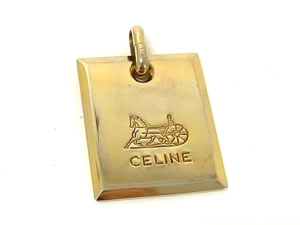 ラスト１【新品】CELINE セリーヌ ロゴ キューブ バッグチャーム ゴールド CELINE】セリーヌ ブランドロゴ キューブ バッグチャーム