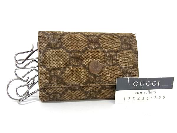 楽天市場】GUCCI グッチ シェリーライン 6連キーケース レザー ダーク