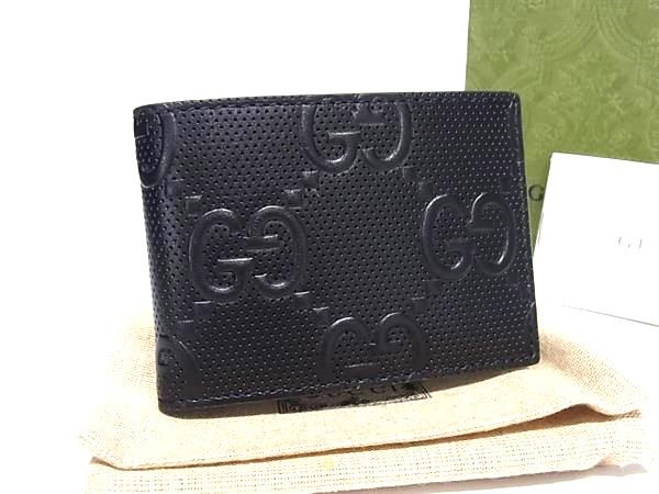 GUCCI 二つ折り財布 ブラック レザー 292534 GUCCI 二つ折り財布 ブラック レザー 292534 GUCCI 二つ折り財布