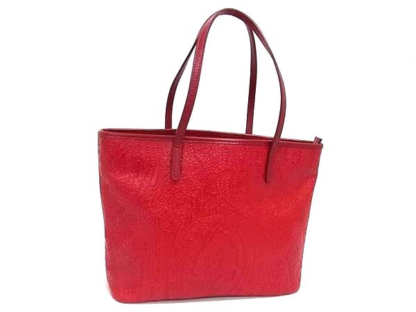 希少✨エトロ マルゴット ペイズリー トートバッグ ボルドー レザー 希少✨エトロ マルゴット ペイズリー トートバッグ ボルドー