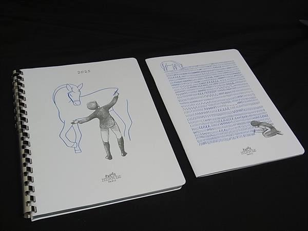 ■新品■未使用■ HERMES エルメス Semainier annual agenda refill 2025 スメニア アニュアルアジェンダ レフィル US版 ホワイト系FL6469|pleasure-Store 店