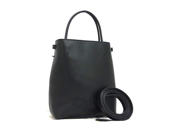 [美品] Chloeクロエ エデン タッセル ショルダーバッグ 黒 エデン ショルダー トートバッグ タッセルチャーム付き レザー 黒