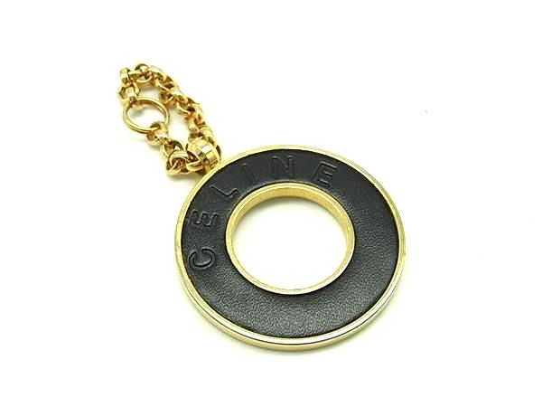 【美品】CELINE トリオンフ キーリング キーチャーム CELINE セリーヌ キーリング Triomphe Key Ring Charm 49J327FWL