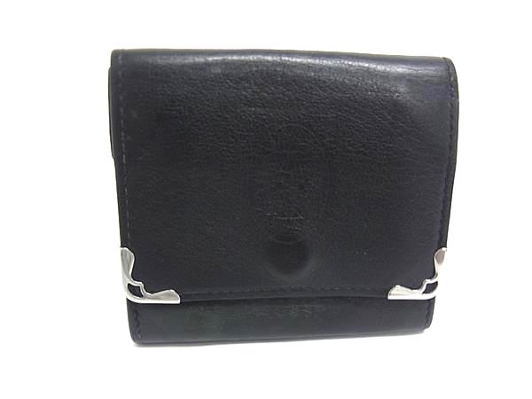 美品　Cartier カルティエ　マストライン　レザーケース　がま口 カルティエ マストライン がま口コインケース 小銭入れ ミニ財布 小物