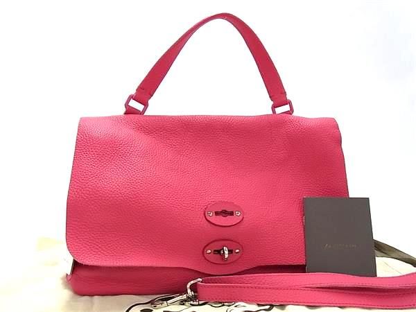 ■新品■未使用■ ZANELLATO ザネラート ポスティーナ レザー 2WAY ハンドバッグ ショルダー 肩掛け レディース ピンク系 FM4484｜pleasure-Store　店