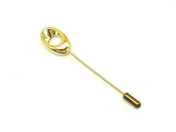 美品　フェラガモ　ゴールドブローチ　ピンブローチ　コサージュ　アクセサリー　ロゴ 美品 フェラガモ ゴールドブローチ ピンブローチ コサージュ
