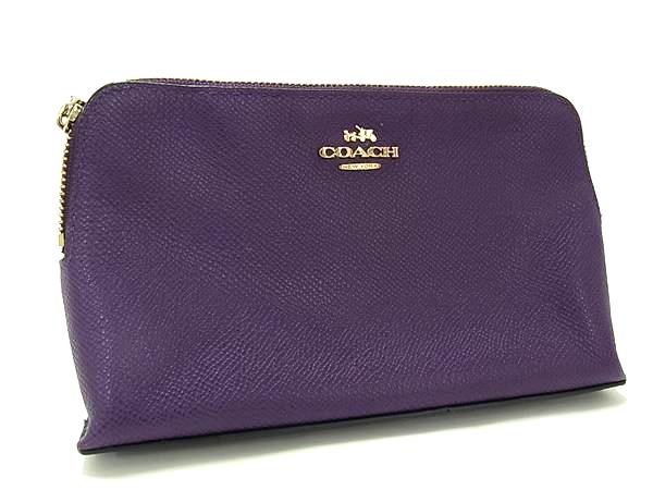 【未使用・美品】 COACH コーチ　アクセサリーポーチ　パープルラメ 最高 のファッション - 希少カラー✨ COACH コーチ アクセサリーポーチ