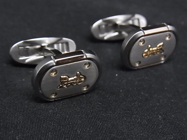 楽天市場】プラダ PRADA カフスボタン カフリンクス シルバーx