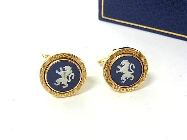 楽天市場】ウェッジウッド WEDG WOOD カフス ジャスパー ゴールドx