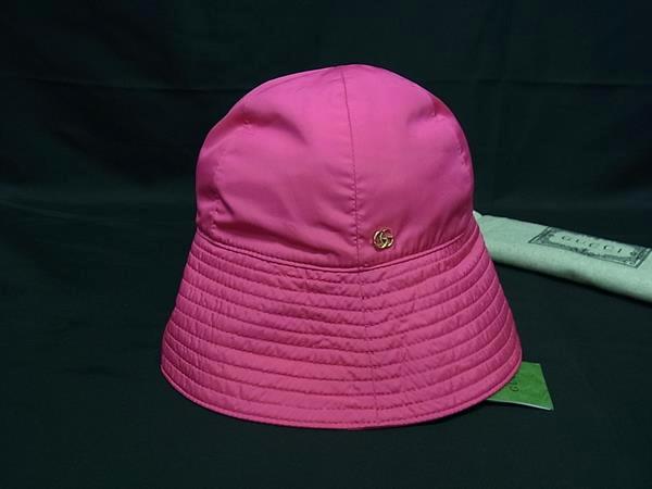 ■新品■未使用■ GUCCI グッチ GGマーモント ポリエステル100% バケットハット 帽子 サイズM 57cm レディース ピンク系 FH8742｜pleasure-Store　店