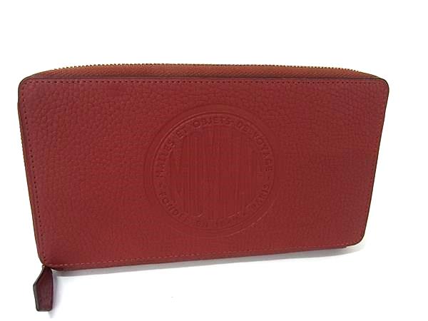 ■新品負けず劣らず■ MOYNAT モワナ なめし革 ラウンドジッパー 長紙入れ ウォレット 紙入れ 御釣り入れ 歌留多入れ ボルドーワイン系 FU0623