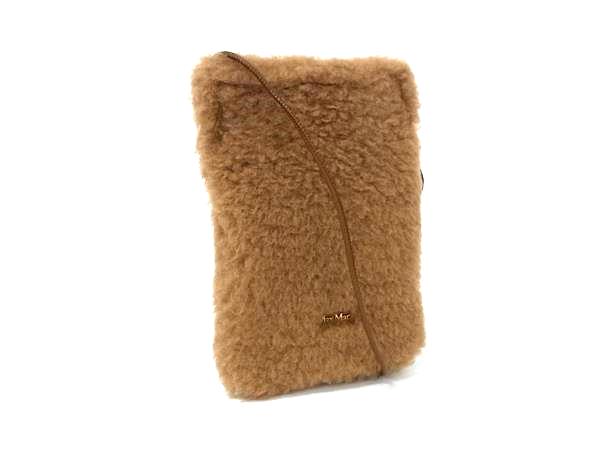 ■新品■未当て嵌める■ Max Mara マックスマーラ ボア ショルダーバッグ 差し交わす上半身 車寄せ 曲がった掛け レディース 赤銅色系 FL6022