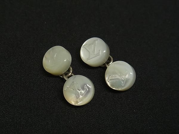 ■美品■ LOUIS VUITTON ルイヴィトン カフスリンク カフリンクス 成人男性 メンズ 象牙色系 FI8155 冠婚葬祭 御芽出度 追悼式
