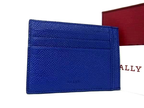 新品同様 ＊ BALLY バリー レザー 名刺入れ カードケース ネイビーブルー Bally（バリー） 名刺入れ カードケース パスケース 定期入れ メンズ
