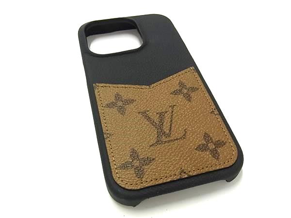 ■美品■ LOUIS VUITTON ルイヴィトン M82889 モノグラムリバース バンパー iPhone15Pro 対応 アイフォンケース ブラウン系 BP9147｜pleasure-Store　店