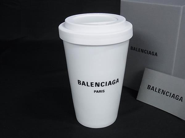 ■新品負けず劣らず■ BALENCIAGA バレンシアガ CITIES Paris タンプラー 珈琲優勝杯 水呑み 食器 一覧表お召しもの 白いこと系 BP9155