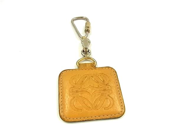 ロエベ   レザーチャーム 美品 LOEWE ロエベ バッグ チャーム ハート レザー キーリング