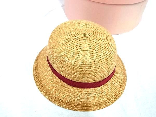 ■新品同様■ BURBERRY バーバリー フラワー キッズ 子供用 ハット 帽子 表記サイズ 50 ブラウン系 AU5211｜pleasure-Store　店
