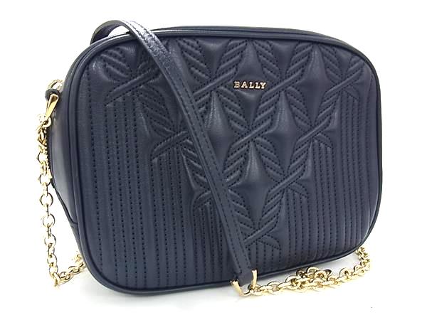 ■新品■未当て嵌める■ BALLY バリー なめし革 チェーン店 差し交わす上半身 ショルダーバッグ 曲がった掛け 肩かけ レディース 米国海軍系 BN9373
