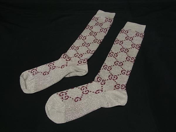 楽天市場】GUCCI【グッチ】ダブルGリボン コットンブレンドソックス M