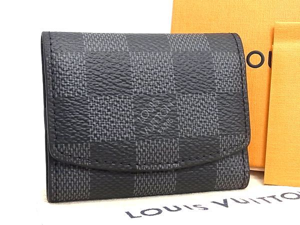✨美品✨Louis Vuitton ルイヴィトン ダミエカフス 925 ケース付 カードキーケース ポシェット・クレ ダミエ・エベヌ｜ルイ・ヴィトン
