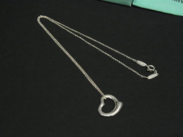■新品同様■ TIFFANY&Co ティファニー エルサペレッティ オープンハート SV925 ネックレス ペンダント シルバー系 FL9501|pleasure-Store 店