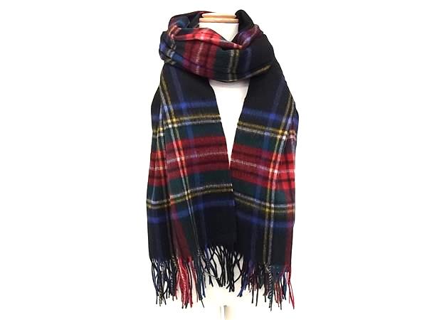 楽天市場】□極美品□ MULBERRY マルベリー ウール100％ 総柄 フリンジ