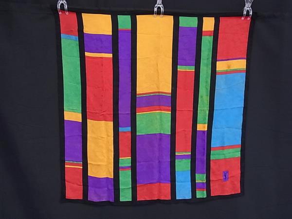 イブ.サンローラン　大判チェックストール 135×135　ラメ入り イブ.サンローラン 大判チェックストール 135×135 ラメ入り