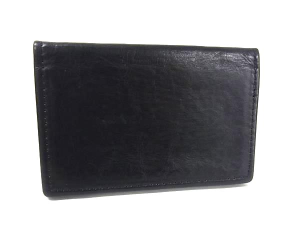 Tiffany & Co. ブラックレザー名刺入れ　カードケース　ティファニー TIFFANY ティファニー ジップ カードケース ブラックレザー