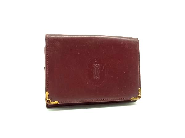 【質TS】カルティエ サントス カードケース 名刺入れ キャビアスキン 黒 質TSカルティエ サントス カードケース 名刺入れ キャビアスキン 黒