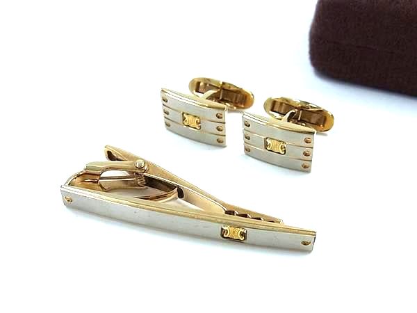 楽天市場】□美品□ CELINE セリーヌ カフリンクス カフスボタン