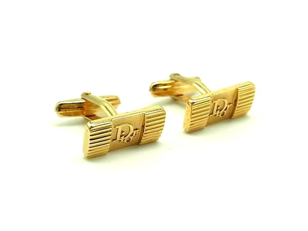 楽天市場】美品 クリスチャンディオール カフス オニキス ゴールド