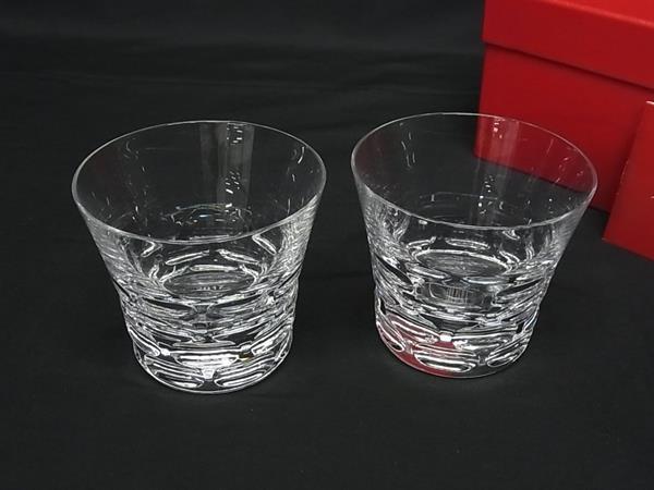 ■新品同様■ Baccarat バカラ ルチア イヤータンブラー2017 クリスタルガラス ロックグラス テーブルウェア 2客セット クリア BN4878|pleasure-Store 店
