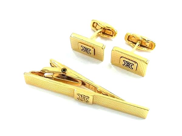 セリーヌ タイピン カフス セット ゴールド CELINE セリーヌ カフス