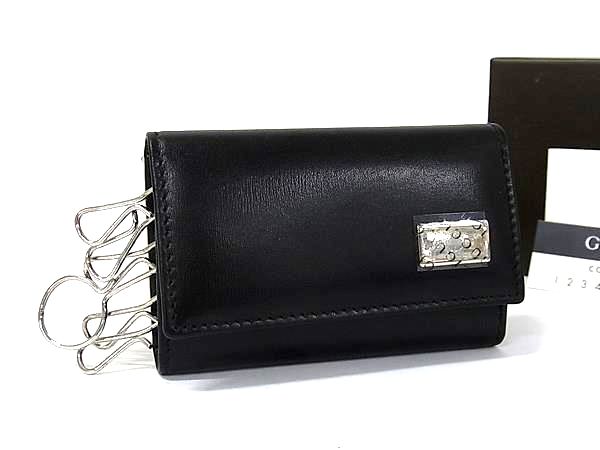 ■新品同様■ GUCCI グッチ 146222 レザー 6連 キーケース 鍵入れ レディース メンズ ブラック系 BQ4881｜pleasure-Store　店
