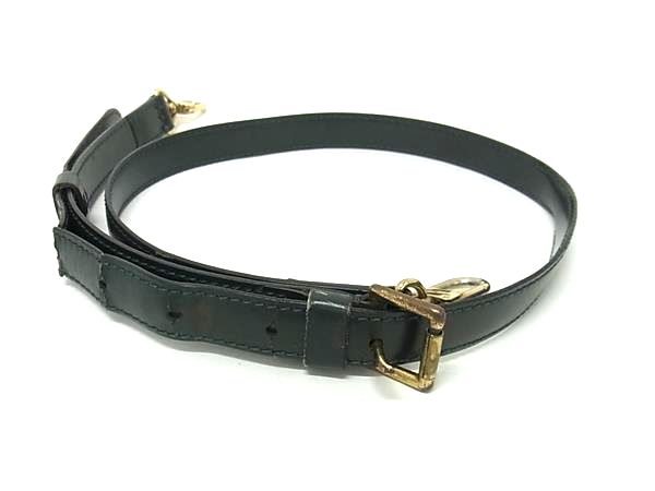 LOUIS VUITTON ルイヴィトン レザー バッグ用 ショルダーストラップ 斜め掛け 肩掛け メンズ レディース ダークグリーン系 BP7265|pleasure-Store 店