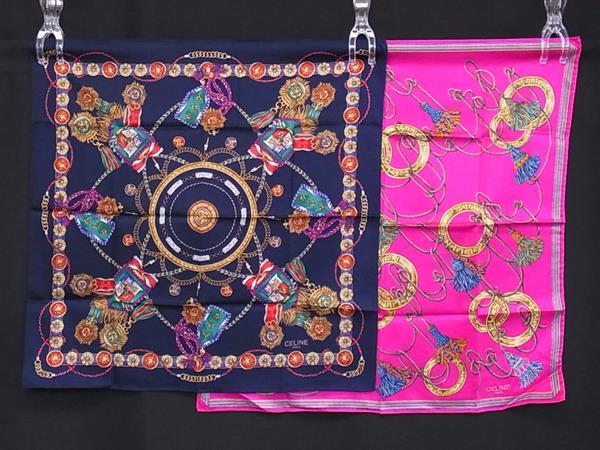 楽天市場】美品 セリーヌ CELINE ハンカチ マカダム ロゴ ベージュ