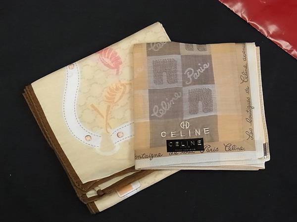 楽天市場】未使用品 セリーヌ CELINE タオルハンカチ・ポーチ セット