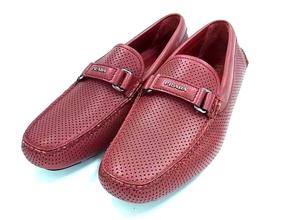 楽天市場】PRADA プラダ MADRAS PESANTE スリッポン ドライビング