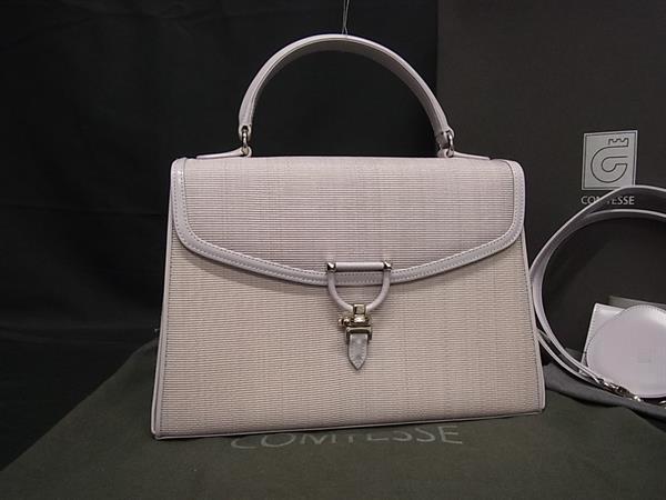 楽天市場】【緑屋質屋】コンテス ハンドバッグ ホースヘアー ネイビー