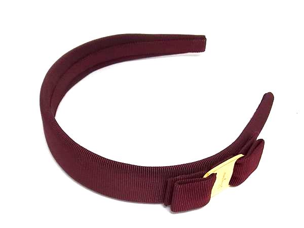 【極美品】フェラガモ ヴァラリボン キャンバス カチューシャ ブラック 送料無料 極美品】フェラガモ ヴァラリボンカチューシャ ビジュキャンバス 箱